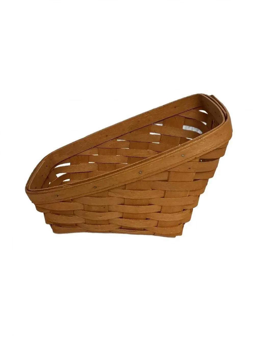 Vintage Longaberger Slanted Basket Handwoven Dresden Ohio USA Storage Decor